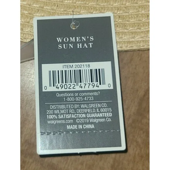 “Stay Salty” Women’s Sun Hat UV Protected Wide Brim Beige NEW. Cotton Balls - Picture 3 of 4